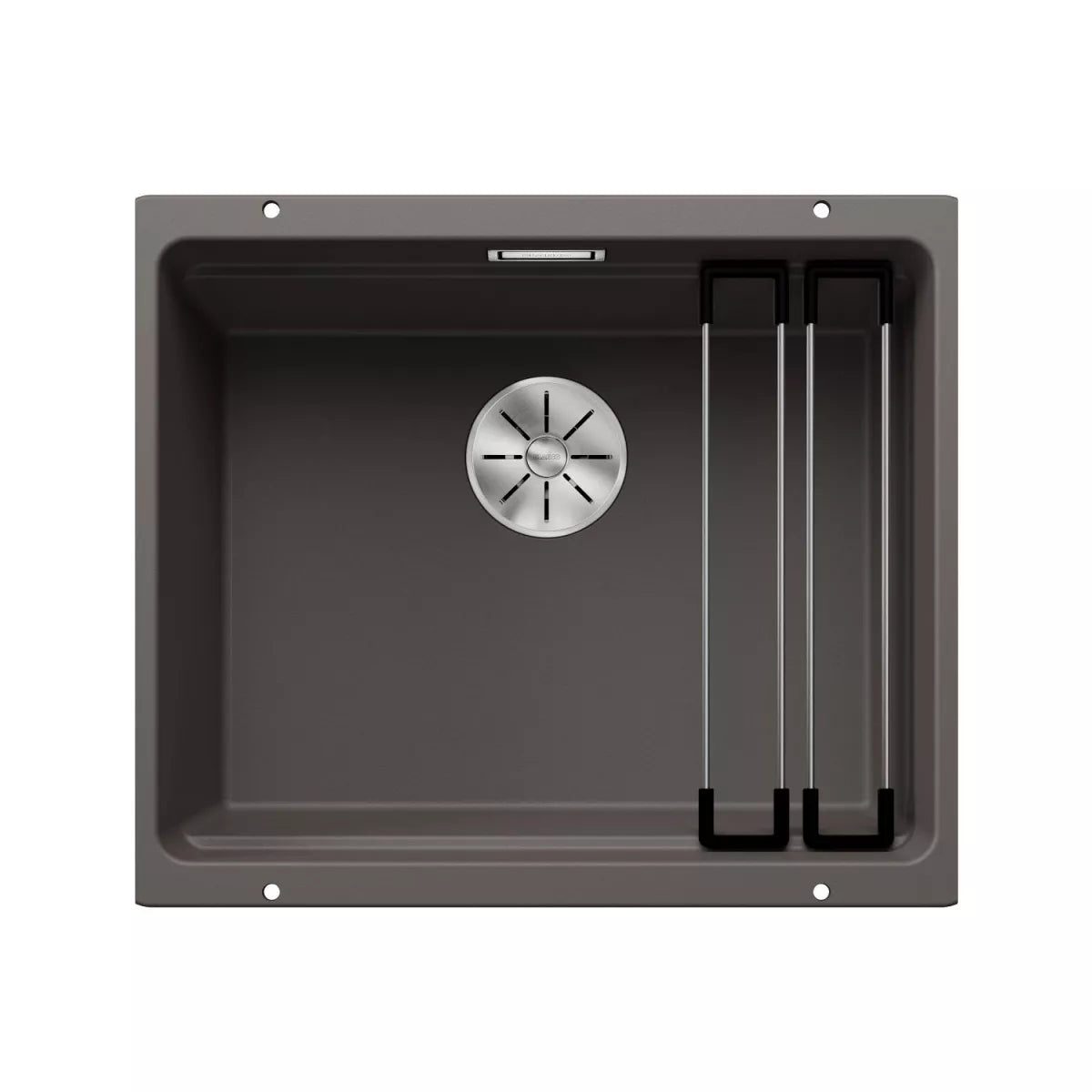 Chiuveta de bucatarie Etagon 500 527258, silgranit Gri Vulcan, 530 x 460 mm, Blanco